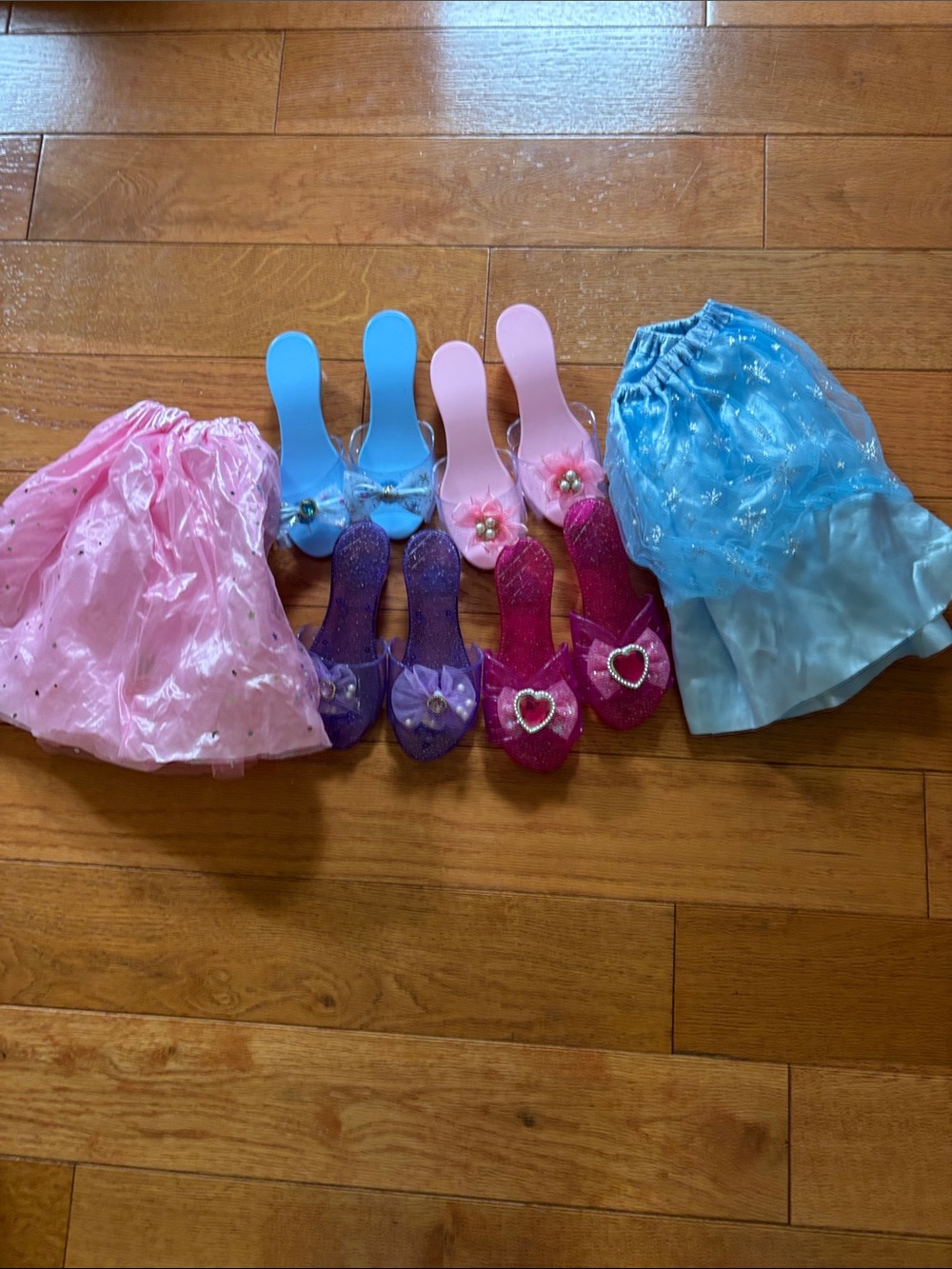 Kids Dress-Up Shoes and tutus  Set - Pink, Blue, Purple. ages 3 and up